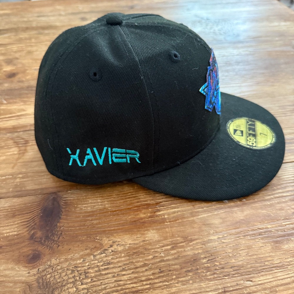 New Era 59FIFTY New York KNICKS Basketball Size 7 Black Multi Color Xavier NBA
